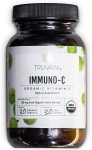 Truvani immuno c organic vitamin c 30 vegan tablets