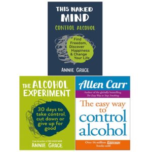 a collection of three books on easy way to ACcontrol alcohol drinking