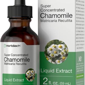 Image of a bottle and box of chamomile liquid extract concentrate