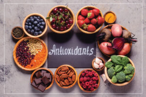 image showing different foods containing antioxidants