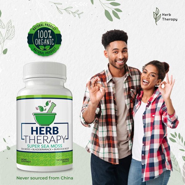 Herb therapy sea moss capsules to make body alkaline