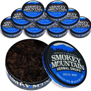 smokey mountain herbal snuff can of 10