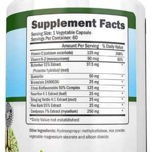 supplement facts of herbal best lung detox supplement