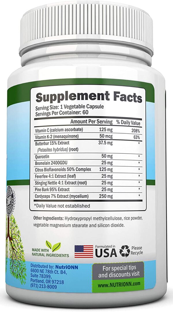 supplement facts of herbal best lung detox supplement